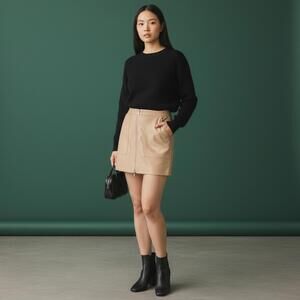 ✨ Bar III Faux Leather Mini Skirt – Blush | Size 10 ✨